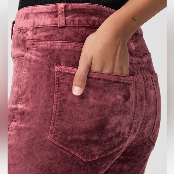PAIGE Cindy Straight Pant-rose tea Olive - Picture 3 of 5
